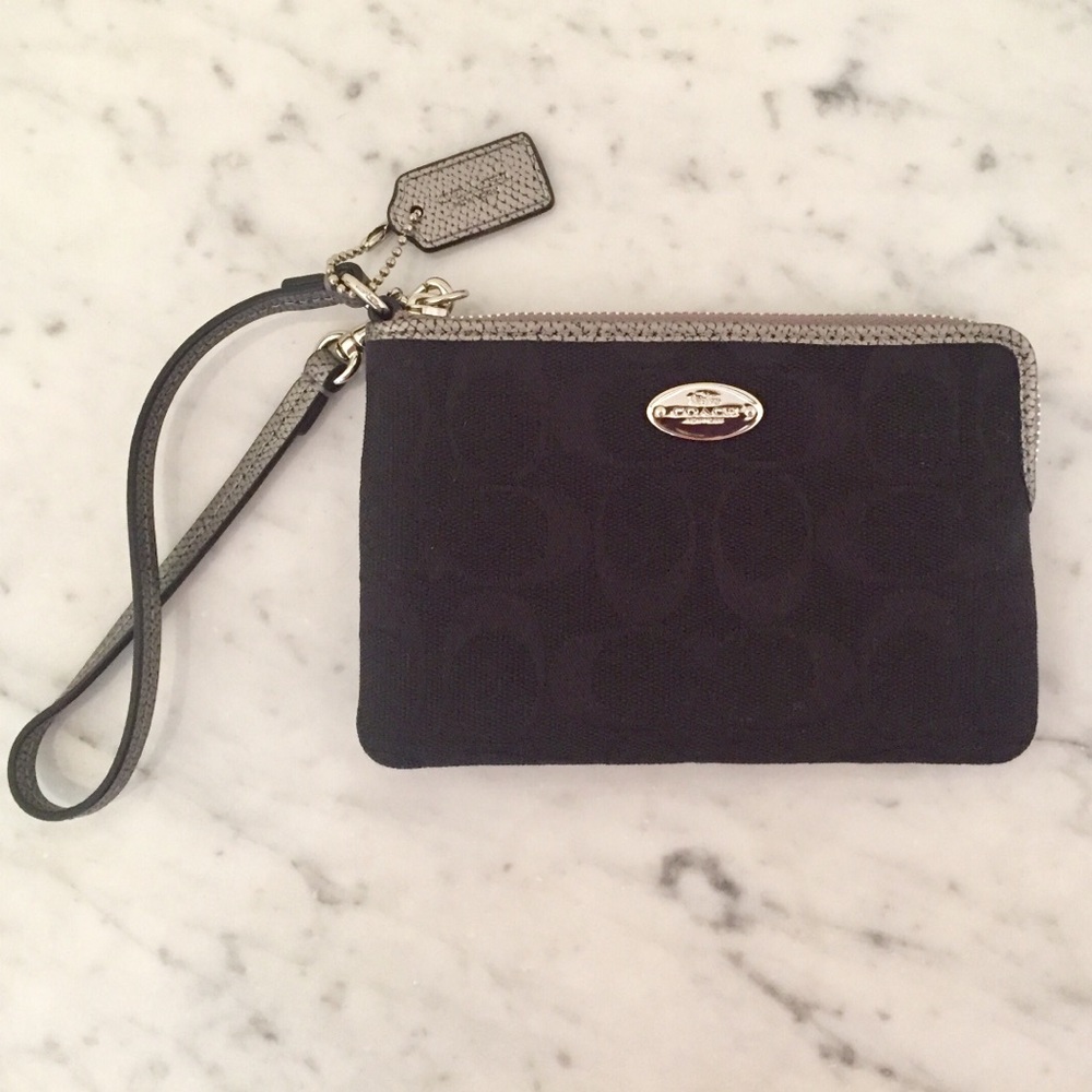 COACH Black Wristlet Wallet